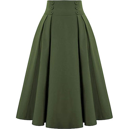 ⭐👗Beliebt | Elegante Falten, Alltag & Date – Damen Midirock mit hoher Taille und Faltenwurf