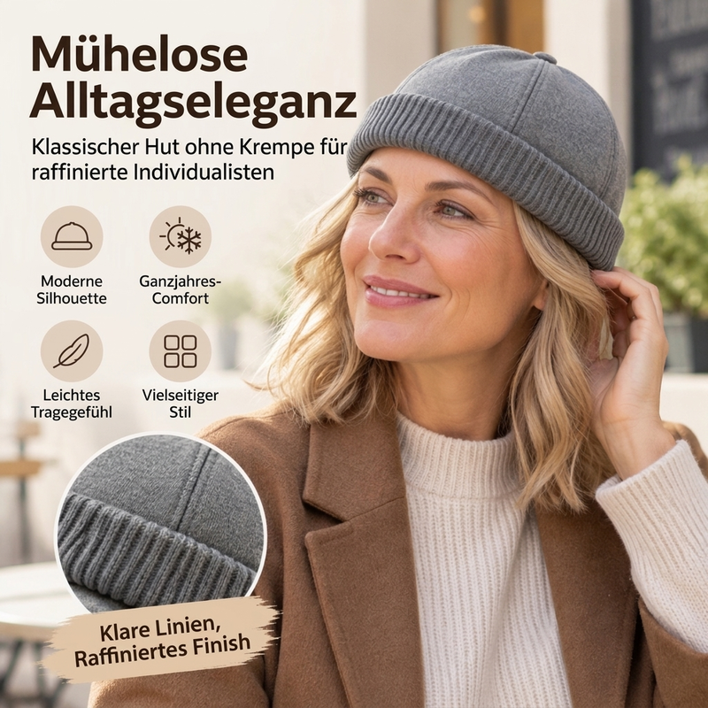 🔥🧢Bestseller | Warm & bequem, Herbst- & Winteralltag – Unisex Warme Strick Mütze ohne Schirm
