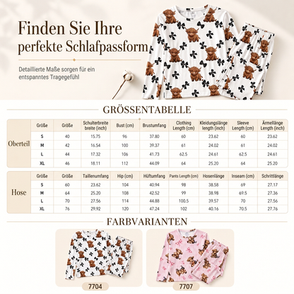 🔥👚Bestseller | Wolkenweicher Komfort, Entspannung zu Hause – Damen Milchseide Langarm-Pyjama-Set
