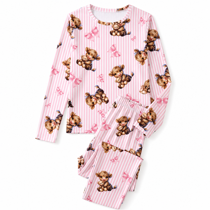 🔥👚Bestseller | Wolkenweicher Komfort, Entspannung zu Hause – Damen Milchseide Langarm-Pyjama-Set
