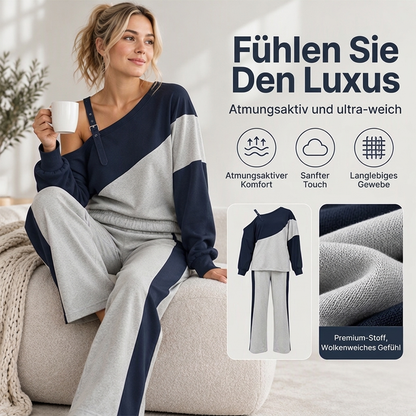 🔥👗Bestseller | Color-Block-Stil, lässig für jeden Tag – Freizeitliches Damen-Zweiteiler mit Color-Block-Design und Trägern