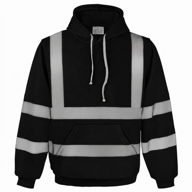 ⭐🧥Beliebt | Reißverschluss, Alltag & Arbeitsweg – Herren Hoodie mit Reflexstreifen