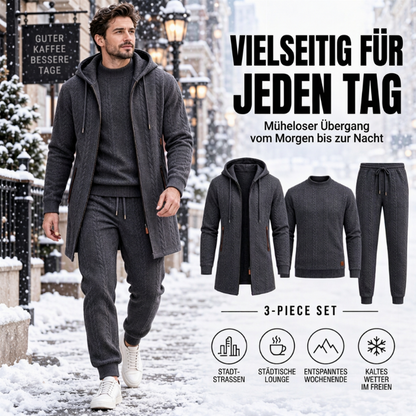 🔥🧶Bestseller| Bequem & lässig, Alltag – Freizeit-Kabelstrick 3-Teiler für Herren
