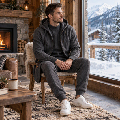 🔥🧶Bestseller| Bequem & lässig, Alltag – Freizeit-Kabelstrick 3-Teiler für Herren