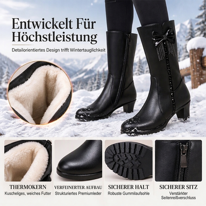 ⭐👢Beliebt | Rutschfester Halt, sicher auf Eis & Schnee – Damen warme Stiefel mit Plüschfutter