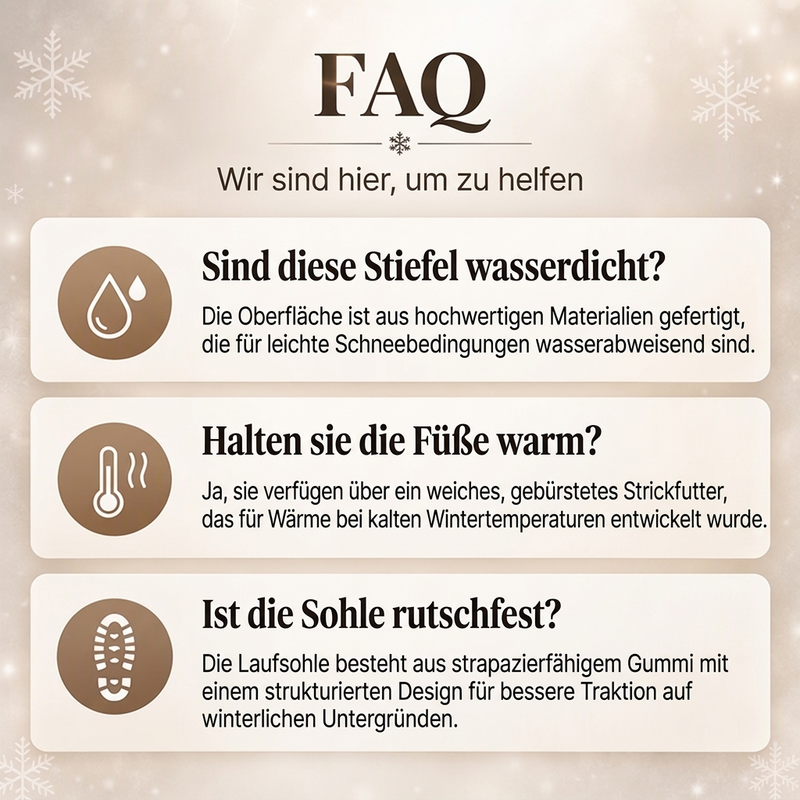 ⭐👢Beliebt | Rutschfester Halt, sicher auf Eis & Schnee – Damen warme Stiefel mit Plüschfutter