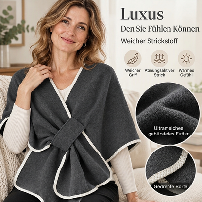 ⭐🧣Beliebt | Warm & bequem, Herbst- & Winteralltag – Damen Strick-Poncho-Schal
