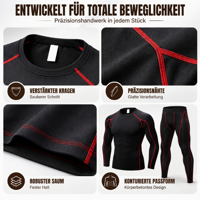🔥💪Bestseller | Kompressionsstütze, trainigsbereit – Herren Thermo-Kompressions-Unterwäsche-Set