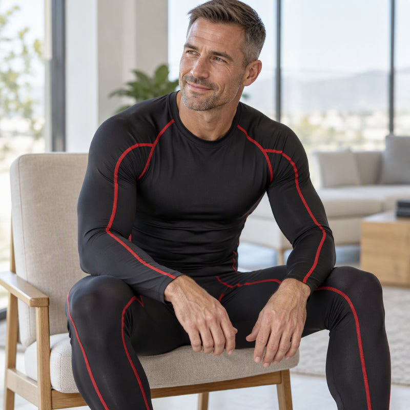 🔥💪Bestseller | Kompressionsstütze, trainigsbereit – Herren Thermo-Kompressions-Unterwäsche-Set