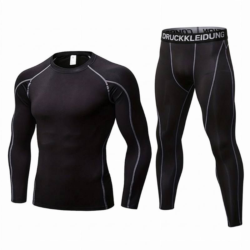 🔥💪Bestseller | Kompressionsstütze, trainigsbereit – Herren Thermo-Kompressions-Unterwäsche-Set