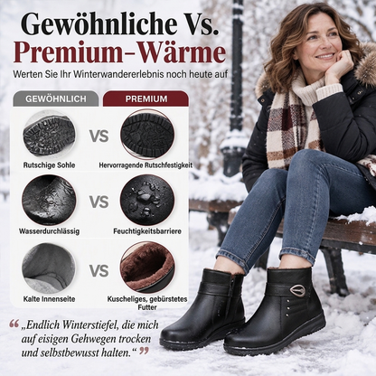 🔥👢Bestseller | Plüschfutter, Winterschutz – Damen Winterstiefel aus PU-Leder mit Plüschfutter