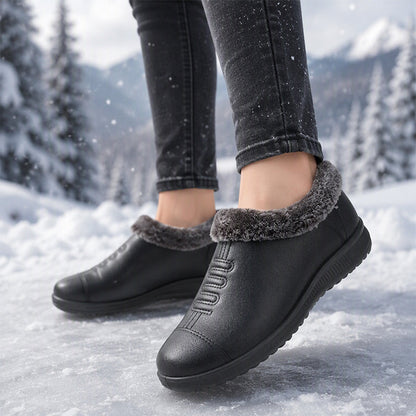 🔥👢Bestseller | Plüschfutter, Winterschutz – Damen Winterstiefel aus PU-Leder mit Plüschfutter